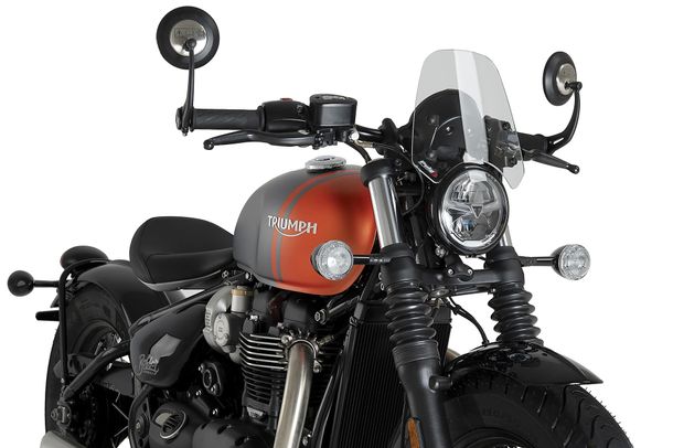 Windschild Puig New Generation Sport 235 x 225 mm mit ABE für Triumph Bonneville Bobber, Bonneville Bobber Black Bj. 2018 - 2026