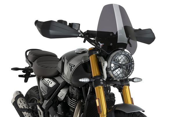 Windschild Puig New Generation Sport 340 x 315 mm mit ABE für Triumph Speed 400, Scrambler 400X, Scrambler 400 XC Bj. 2024 - 2026