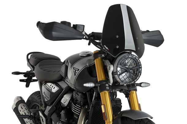 Windschild Puig New Generation Sport 340 x 315 mm mit ABE für Triumph Speed 400, Scrambler 400X, Scrambler 400 XC Bj. 2024 - 2026