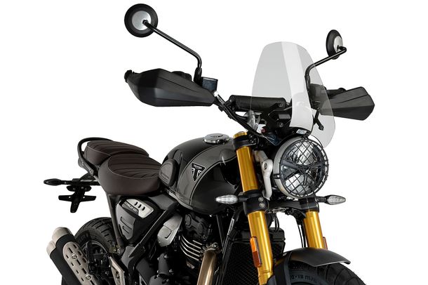 Windschild Puig New Generation Sport 340 x 315 mm mit ABE für Triumph Speed 400, Scrambler 400X, Scrambler 400 XC Bj. 2024 - 2026