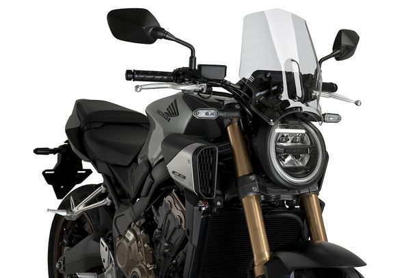 Windschild Puig New Generation Sport 348 x 290 mm mit ABE für Honda CB650R NEO Sports Cafe Eclutch, CB650R NEO Sports Cafe Bj. 2024 - 2026