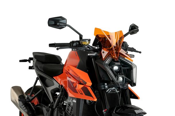 Windschild Puig New Generation Sport 285 x 285 mm mit ABE für KTM 990 Duke Bj. 2024 - 2025