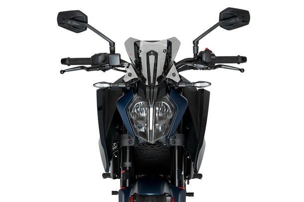 Windschild Puig New Generation Sport 210 x 233 mm mit ABE für KTM 390 Duke, 125 Duke Bj. 2024 - 2025