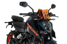 Větrový štít Puig New Generation Sport 210 x 233 mm s homologací ABE pro KTM 390 Duke, 125 Duke r. v. 2024 - 2025