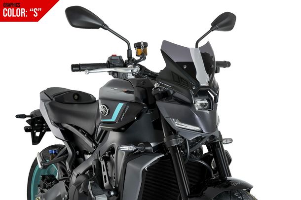 Windschild Puig New Generation Sport 290 x 285 mm mit ABE für Yamaha MT-09 Y-AMT, MT-09, MT-09 SP Bj. 2024 - 2026
