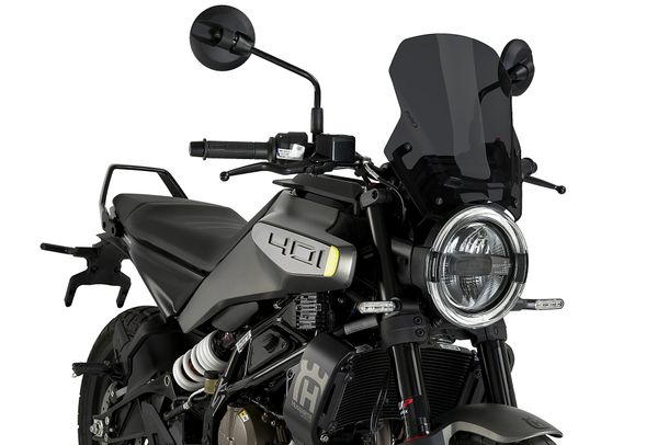 Windschild Puig New Generation Sport 355 x 315 mm mit ABE für Husqvarna Svartpilen 401, Vitpilen 401, Svartpilen 125 Bj. 2024 - 2025