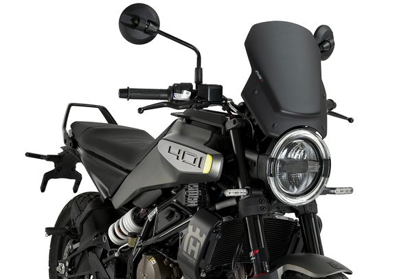 Windschild Puig New Generation Sport 355 x 315 mm mit ABE für Husqvarna Svartpilen 401, Vitpilen 401, Svartpilen 125 Bj. 2024 - 2025