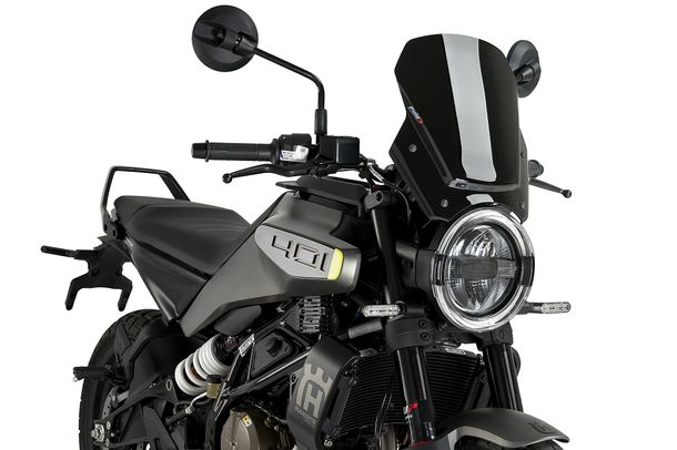 Windschild Puig New Generation Sport 355 x 315 mm mit ABE für Husqvarna Svartpilen 401, Vitpilen 401, Svartpilen 125 Bj. 2024 - 2025