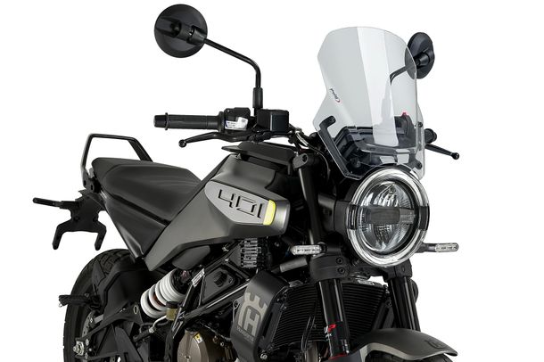 Windschild Puig New Generation Sport 355 x 315 mm mit ABE für Husqvarna Svartpilen 401, Vitpilen 401, Svartpilen 125 Bj. 2024 - 2025