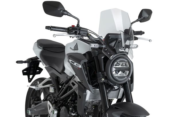 Windschild Puig New Generation Sport 348 x 290 mm mit ABE für Honda CB125R NEO Sports Cafe, CB300R NEO Sports Cafe Bj. 2024 - 2025