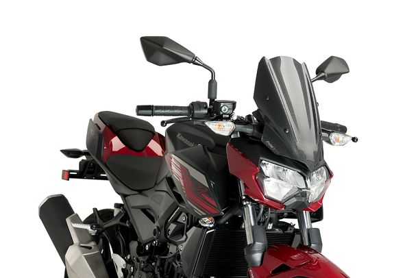 Windschild Puig New Generation Sport 398 x 230 mm mit ABE für Kawasaki Z400 Bj. 2019 - 2024