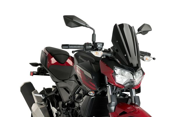 Windschild Puig New Generation Sport 398 x 230 mm mit ABE für Kawasaki Z400 Bj. 2019 - 2024