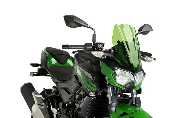 Windschild Puig New Generation Sport 398 x 230 mm mit ABE für Kawasaki Z400 Bj. 2019 - 2024