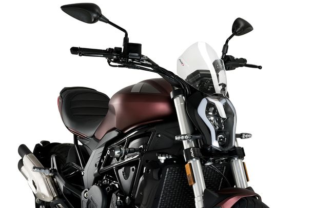 Windschild Puig New Generation Sport 260 x 240 mm mit ABE für Benelli 502C Bj. 2019 - 2025