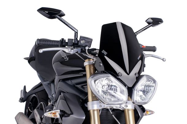 Windschild Puig New Generation Sport mit ABE für Triumph Speed Triple 1050, Speed Triple 1050 R, Street Triple 675 R Bj. 2011 - 2016