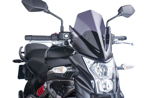 Puig New Generation Sport windscreen with ABE for Kawasaki ER-6N model year 2012 - 2016