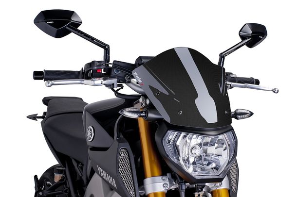 Windschild Puig New Generation Sport mit ABE für Yamaha MT-09 Street Rally, MT-09 Sport Tracker, MT-09 (Bj. 2013 - 2016)