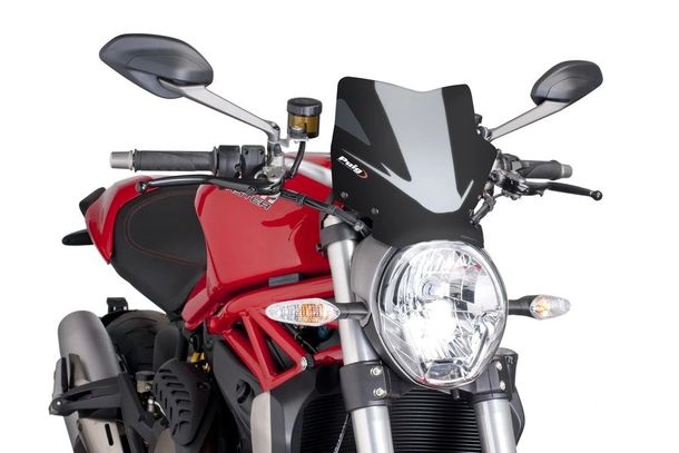 Windschild Puig New Generation Sport mit ABE für Ducati MONSTER 1200, MONSTER 1200 S, MONSTER 821 STRIPE, u.a. (Bj. 2014 - 2020)