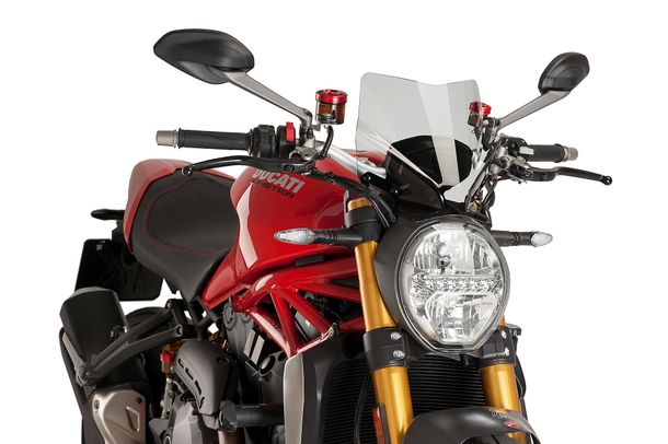 Windschild Puig New Generation Sport mit ABE für Ducati Monster 1200, Monster 1200 S, Monster 821 Stripe, u.a. (Bj. 2014 - 2020)