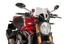 Puig New Generation Sport windscreen with ABE for Ducati Monster 1200, Monster 1200 S, Monster 821 Stripe, among others (Year 2014 - 2020)