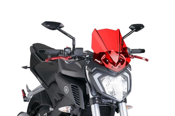 Windschild Puig New Generation Sport mit ABE für Yamaha MT-125 Bj. 2014 - 2019