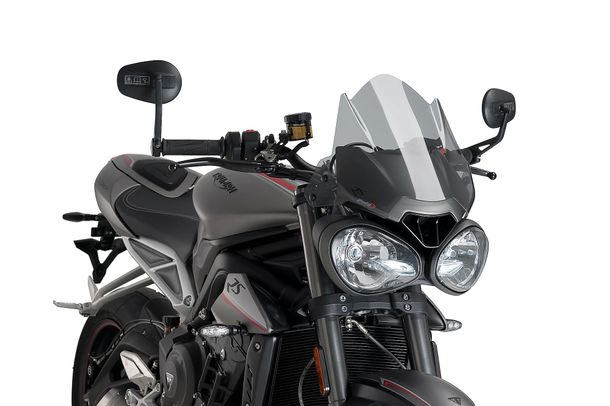 Windschild Puig New Generation Sport mit ABE für Triumph Speed Triple 1050 S, Street Triple 765 R Bj. 2016 - 2021