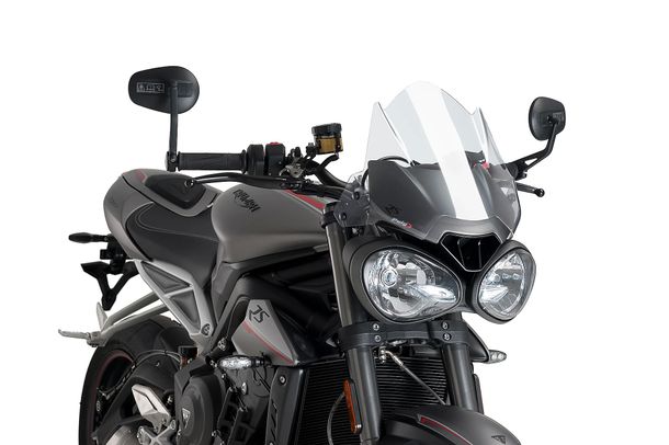 Windschild Puig New Generation Sport mit ABE für Triumph Speed Triple 1050 S, Street Triple 765 R Bj. 2016 - 2021