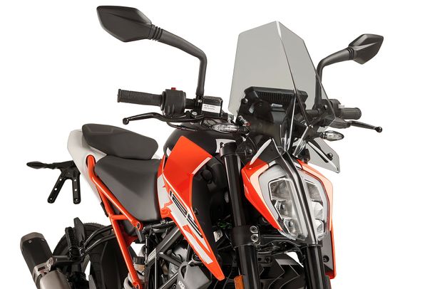 Windschild Puig New Generation Sport mit ABE für KTM 125 Duke, 390 Duke Bj. 2017 - 2023