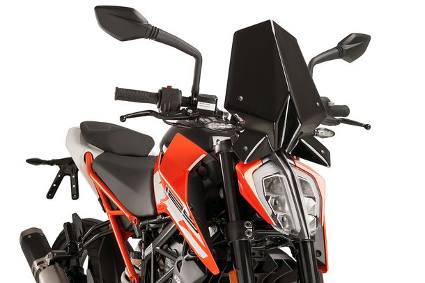 Windschild Puig New Generation Sport mit ABE für KTM 125 Duke, 390 Duke Bj. 2017 - 2023