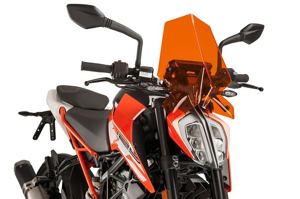 Windschild Puig New Generation Sport mit ABE für KTM 125 Duke, 390 Duke Bj. 2017 - 2023
