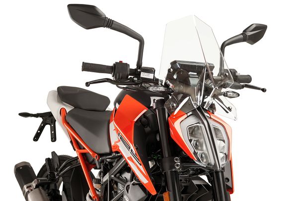 Windschild Puig New Generation Sport mit ABE für KTM 125 Duke, 390 Duke Bj. 2017 - 2023