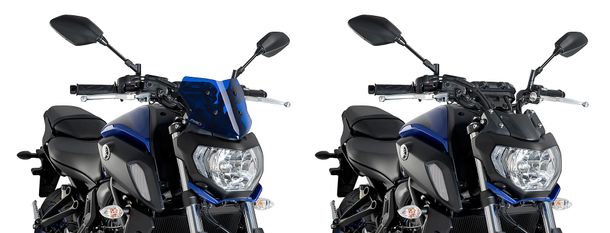 Windschild Puig New Generation Sport 230 x 235 mm mit ABE für Yamaha MT-07 (Bj. 2018 - 2020)