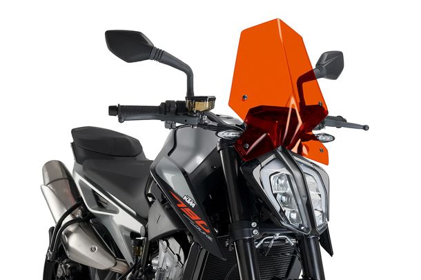 Windschild Puig New Generation Sport 415 x 330 mm mit ABE für KTM 790 Duke, 890 Duke R, 890 Duke GP, 890 Duke, 890 Duke L Bj. 2018 - 2026