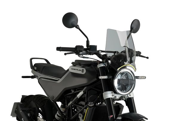 Windschild Puig New Generation Sport 320 x 290 mm mit ABE für Husqvarna Svartpilen 401, Vitpilen 401, Svartpilen 125, Vitpilen 125 Bj. 2018 - 2025