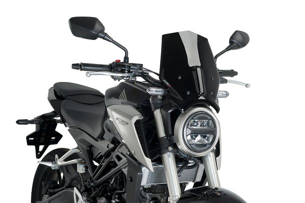 Windschild Puig New Generation Sport 348 x 290 mm mit ABE für Honda CB125R NEO Sports Cafe, CB300R NEO Sports Cafe Bj. 2018 - 2023