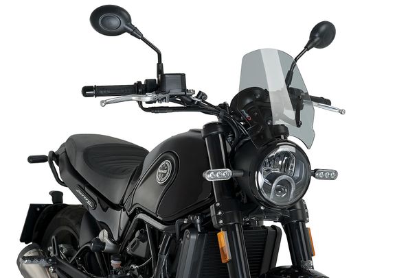 Windschild Puig New Generation Sport 295 x 258 mm mit ABE für Benelli Leoncino 500, Leoncino 500 Trail Bj. 2016 - 2026