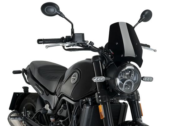 Windschild Puig New Generation Sport 295 x 258 mm mit ABE für Benelli Leoncino 500, Leoncino 500 Trail Bj. 2016 - 2026