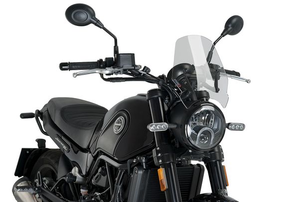 Windschild Puig New Generation Sport 295 x 258 mm mit ABE für Benelli Leoncino 500, Leoncino 500 Trail Bj. 2016 - 2026