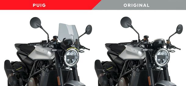 Windschild Puig New Generation Sport 320 x 290 mm mit ABE für Husqvarna Vitpilen 701 Bj. 2018 - 2020