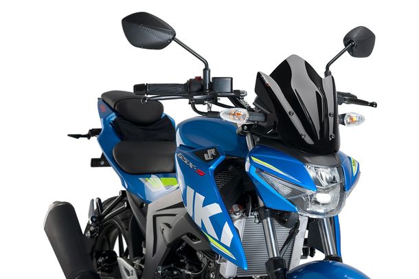 Windschild Puig New Generation Sport 295 x 250 mm mit ABE für Suzuki GSX-S125 Bj. 2017 - 2021