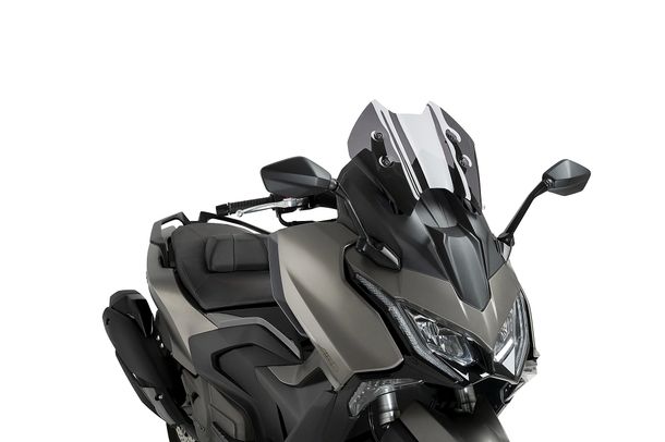 Windschild Puig V-Tech Line Sport-Scheibe 365 x 385 mm mit ABE für Kymco AK550 Premium Bj. 2024 - 2026