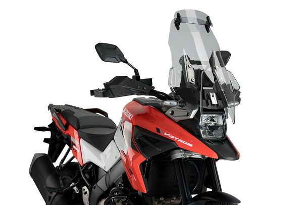 Windschild Puig Touringscheibe mit Visier 630 x 480 mm mit ABE für Suzuki DL1050 V-STROM, DL1050XT V-STROM, DL1050DE V-STROM, u.a. (Bj. 2020 - 2026)