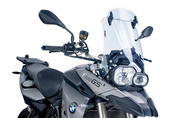 Windschild Puig Touringscheibe mit Visier 300 x 200 mm mit ABE für BMW F800GS, F650GS Bj. 2008 - 2021