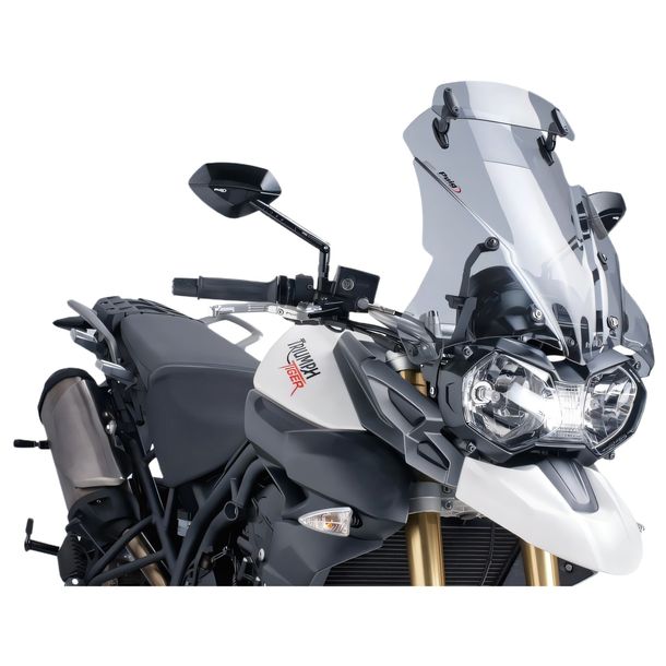 Windschild Puig Touringscheibe mit Visier 490 x 430 mm mit ABE für Triumph Tiger 800 XC, Tiger 800, Tiger 800 XCX, Tiger 800 XCA Bj. 2011 - 2017