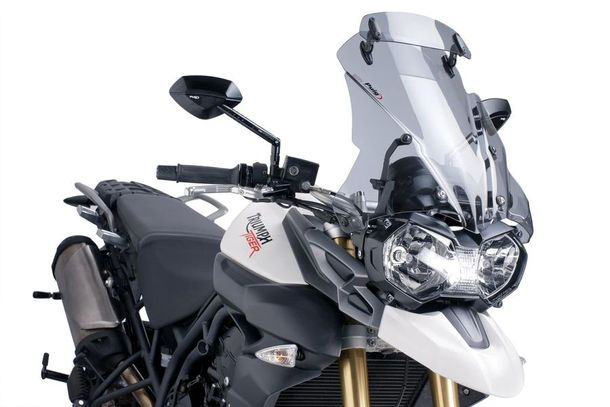 Windschild Puig Touringscheibe mit Visier 490 x 430 mm mit ABE für Triumph TIGER 800 XC, TIGER 800, TIGER 800 XCX, TIGER 800 XCA, u.a. (Bj. 2011 - 2017)