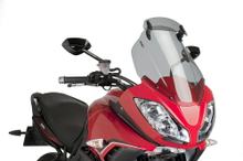 Puig Touring windshield with visor 470 x 350 mm with ABE for Triumph Tiger 1050, Tiger 1050 SE, Tiger Sport 1050 Year 2007 - 2015