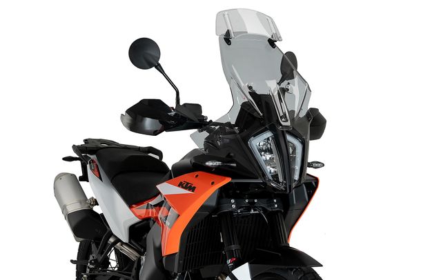 Windschild Puig Touringscheibe mit Visier 650 x 455 mm mit ABE für Ktm 790 ADVENTURE, 890 ADVENTURE, 890 ADVENTURE R, u.a. (Bj. 2023 - 2026)
