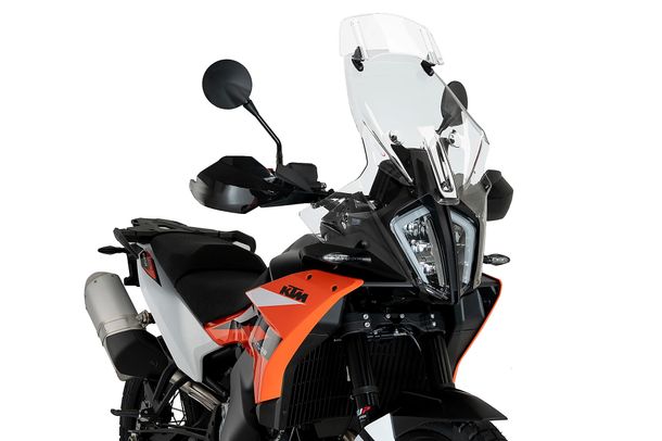 Windschild Puig Touringscheibe mit Visier 650 x 455 mm mit ABE für KTM 790 Adventure, 890 Adventure, 890 Adventure R Bj. 2023 - 2026