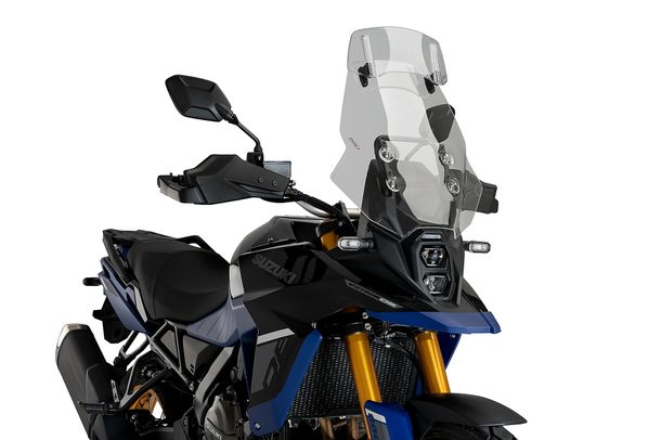 Windschild Puig Touringscheibe mit Visier 460 x 445 mm mit ABE für Suzuki DL800DE V-STROM, DL800 V-STROM TECH, DL800 V-STROM, u.a. (Bj. 2023 - 2026)