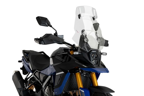 Windschild Puig Touringscheibe mit Visier 460 x 445 mm mit ABE für Suzuki DL800DE V-STROM, DL800 V-STROM Tech, DL800 V-STROM Bj. 2023 - 2026